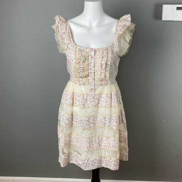 To Love Kuvaa Dress milkmaid fairy prairie apron small / extra small nap - Picture 1 of 14